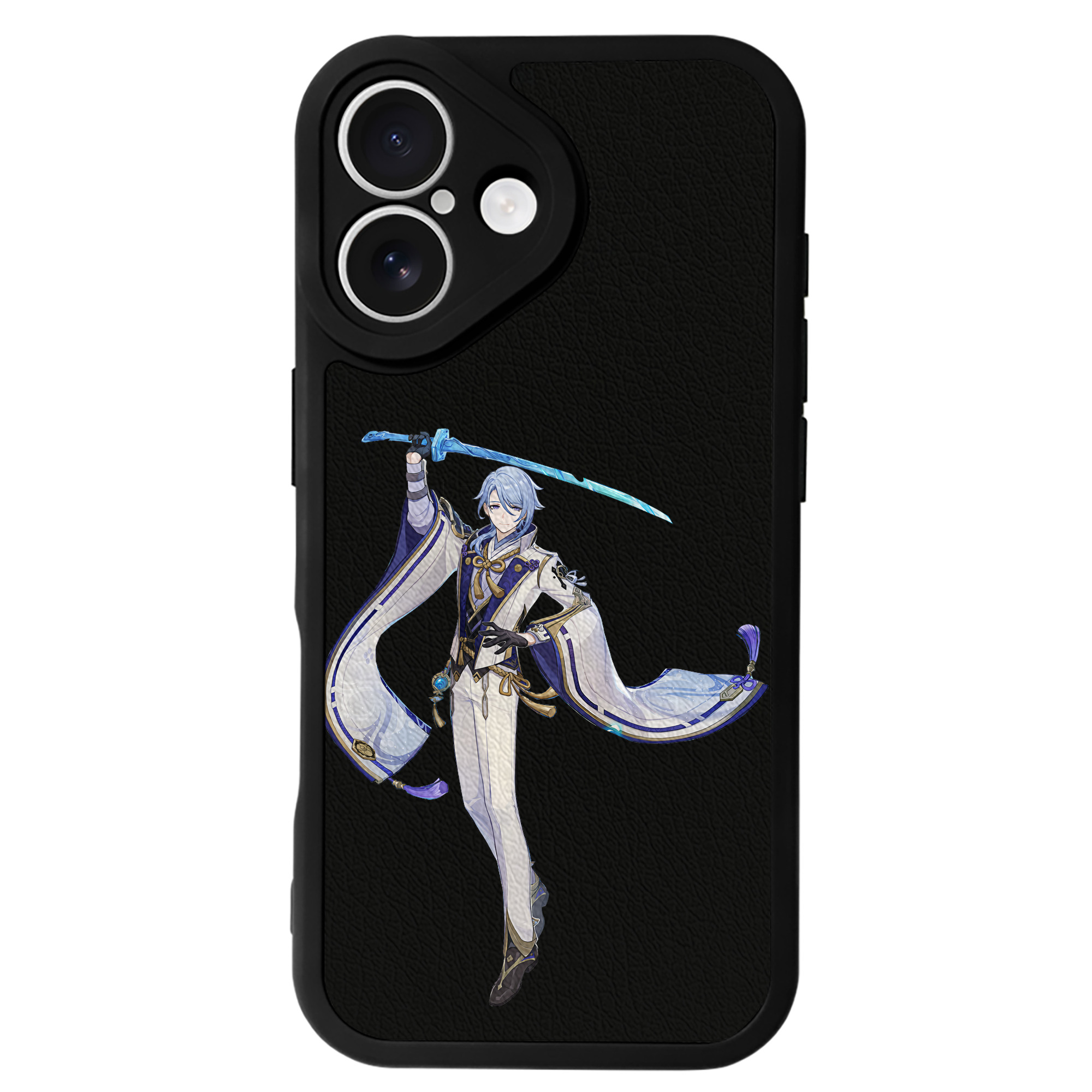 げんし神 神里綾人 かみさとあやと genshin Kamisato Ayato 【iPhone 16シリーズ対応】シリコンスマホケース（レザー調） 材質：シリコン
